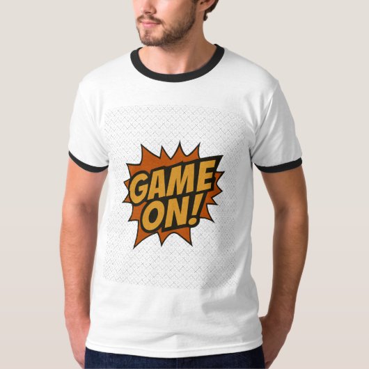 GAME ON! Comic Burst · Gamer Wall Poster T-shirt (Voorkant)
