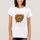 GAME ON! Comic Burst · Gamer Wall Poster T-shirt (Voorkant)