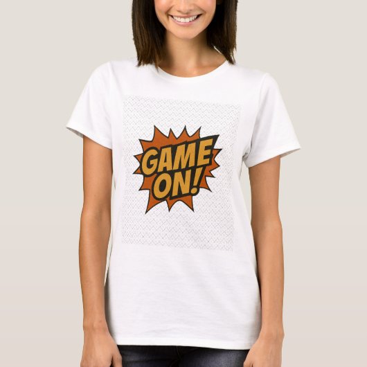 GAME ON! Comic Burst · Gamer Wall Poster T-shirt (Voorkant)
