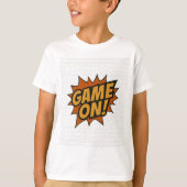 GAME ON! Comic Burst · Gamer Wall Poster T-shirt (Voorkant)