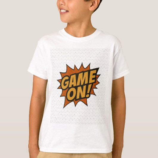 GAME ON! Comic Burst · Gamer Wall Poster T-shirt (Voorkant)