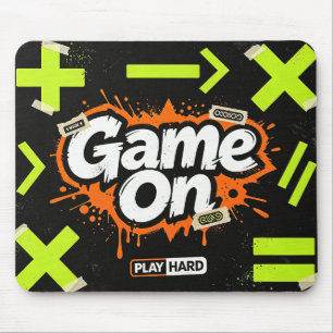 Game On Cool Graffiti Wiskunde Symbolen Gaming Kan Muismat