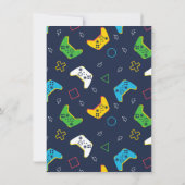 Game On | Cool Video Game Boy Verjaardagsfeestfoto Kaart (Achterkant)