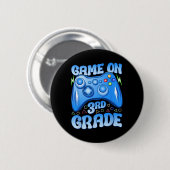 Game On Derde Klas Ck Naar School Videogames Jonge Ronde Button 5,7 Cm (Voorkant /achterkant)