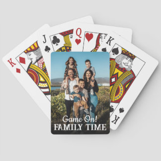 Game on Family Foto gepersonaliseerd Pokerkaarten