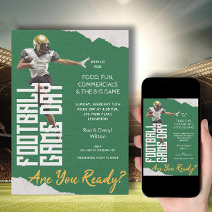 Game On Football Player op Groen Kaart