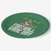 Game On Football Player op Groen Papieren Bordje (Gekanteld)