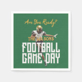 Game On Football Player op Groen Servet (Voorkant)