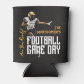 Game On Football Player op zwart Blikjeskoeler (Voorkant)