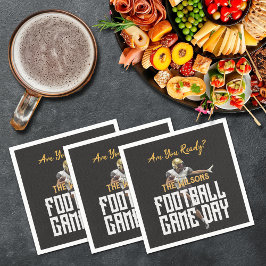 Game On Football Player op zwart Servet