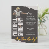 Game On Football Player Zwart Kaart (Staand voorkant)