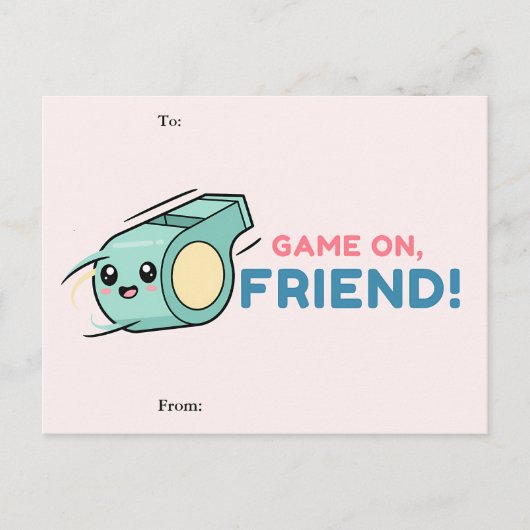 Game On Friend Valentine Card Feestdagenkaart (Voorkant)