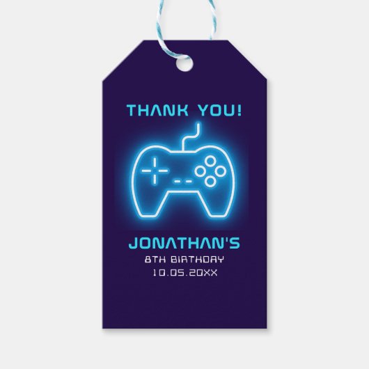 Game on, Fun Birthday Boy  Cadeaulabel (Voorkant)