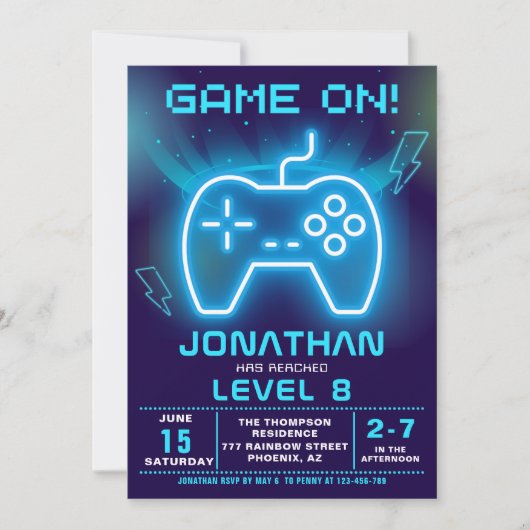 Game on Fun Birthday Boy  Kaart (Voorkant)