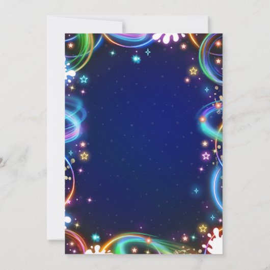 Game On Gamer Videogames Neon Glow Boy Verjaardag Kaart (Achterkant)