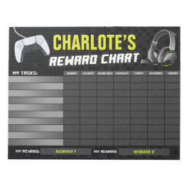 Game On Gaming Geel Beloning Grafiek Gepersonalise Notitieblok