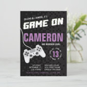 Game on Gaming Neon Paars, elke nieuwe dag Kaart (Staand voorkant)