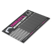 Game On Gaming Neon Pink Reward Chart gepersonalis Notitieblok (Schuin)