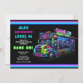 Game on! Gaming Truck Video Game Verjaardagsfeest Kaart (Voorkant)