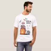 Game on Ghosts Halloween T-shirt (Voorkant volledig)