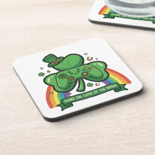 Game On Iers Geluk   St. Patrick's Dag Game Bier Onderzetter