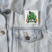 Game On Iers Geluk | St. Patrick's Dag Game Vierkante Button 5,1 Cm (In situ)