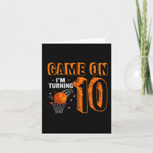 Game On I'm Turning 10 Basketbal 10e verjaardag B Kaart