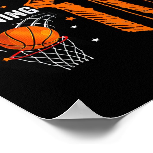 Game On I'm Turning 10 Basketbal 10e verjaardag B Poster (Hoek)