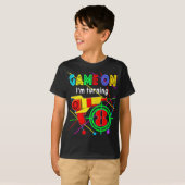 Game On I'm Turning 11 jaar Laser Label Meisje Geb T-shirt (Voorkant volledig)