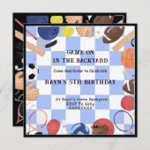 Game on in de achtertuin kids aangepaste foto kaart (Voorkant / Achterkant)