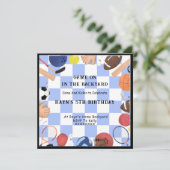 Game on in de achtertuin kids aangepaste foto kaart (Staand voorkant)