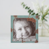 Game On Invitation Kaart (Staand voorkant)