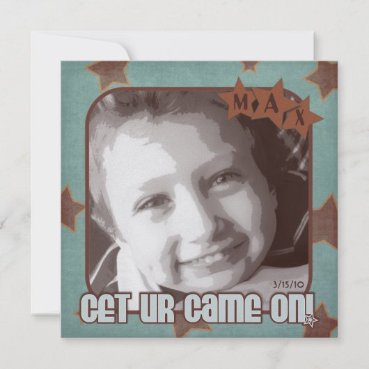 Game On Invitation Kaart (Voorkant)