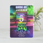 Game On, Jongen Videospel Verjaardag Kaart (Staand voorkant)