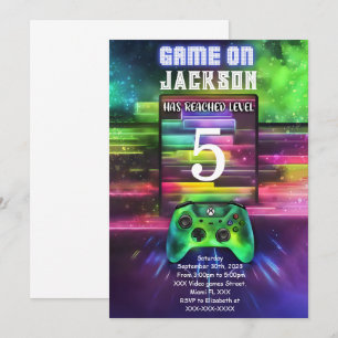 Game On, Jongen Videospel Verjaardag Kaart