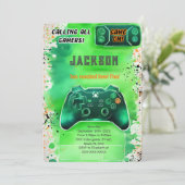 Game On, jongen Videospel Verjaardag Kaart (Staand voorkant)