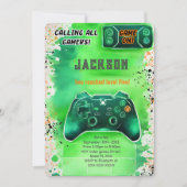Game On, jongen Videospel Verjaardag Kaart (Voorkant)