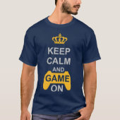 Game On Keep Calm retro T-shirt (Voorkant)