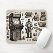 Game On: Klassieke Arcade Retro Muismat (Met muis)