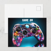 Game On Kleurrijke Afstandsbediening  Briefkaart (Voorkant / Achterkant)
