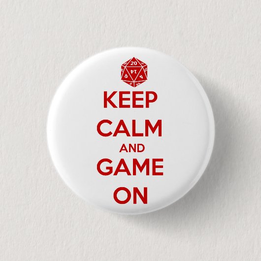 Game On-knop Ronde Button 3,2 Cm (Voorkant)