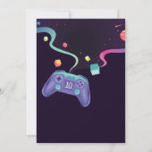 Game On Level Up Fun Video Game Birthday Kaart (Achterkant)