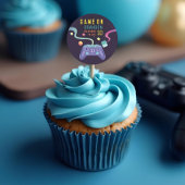 Game On Level Up Fun Video Game Birthday Party Ronde Sticker