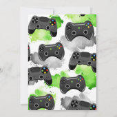 Game On Level Up Video Game Birthday-uitnodigingen Kaart (Achterkant)