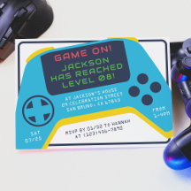 Game On & Level Up | Video Game Boy Verjaardagsfee