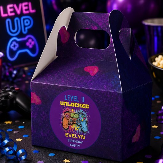 Game On Level Up Videospel Verjaardag Bedankdoosjes