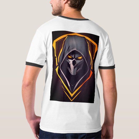 Game On met stijl: Vector spook silhouet T-shirt (Achterkant)