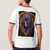 Game On met stijl: Vector spook silhouet T-shirt (Achterkant volledig)