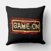 Game On Neon Sign Sportgamer Kussen (Achterkant)