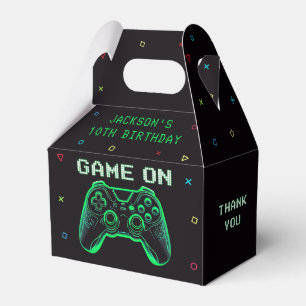 Game On Neon Video Game Arcade Verjaardagsgunst Bo Bedankdoosjes